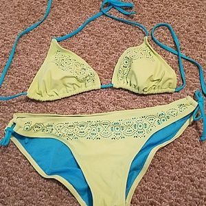 Swim suit lime green